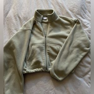 Aritzia | TNA Polar Zip-Up Fleece in Faint Green - Size Medium